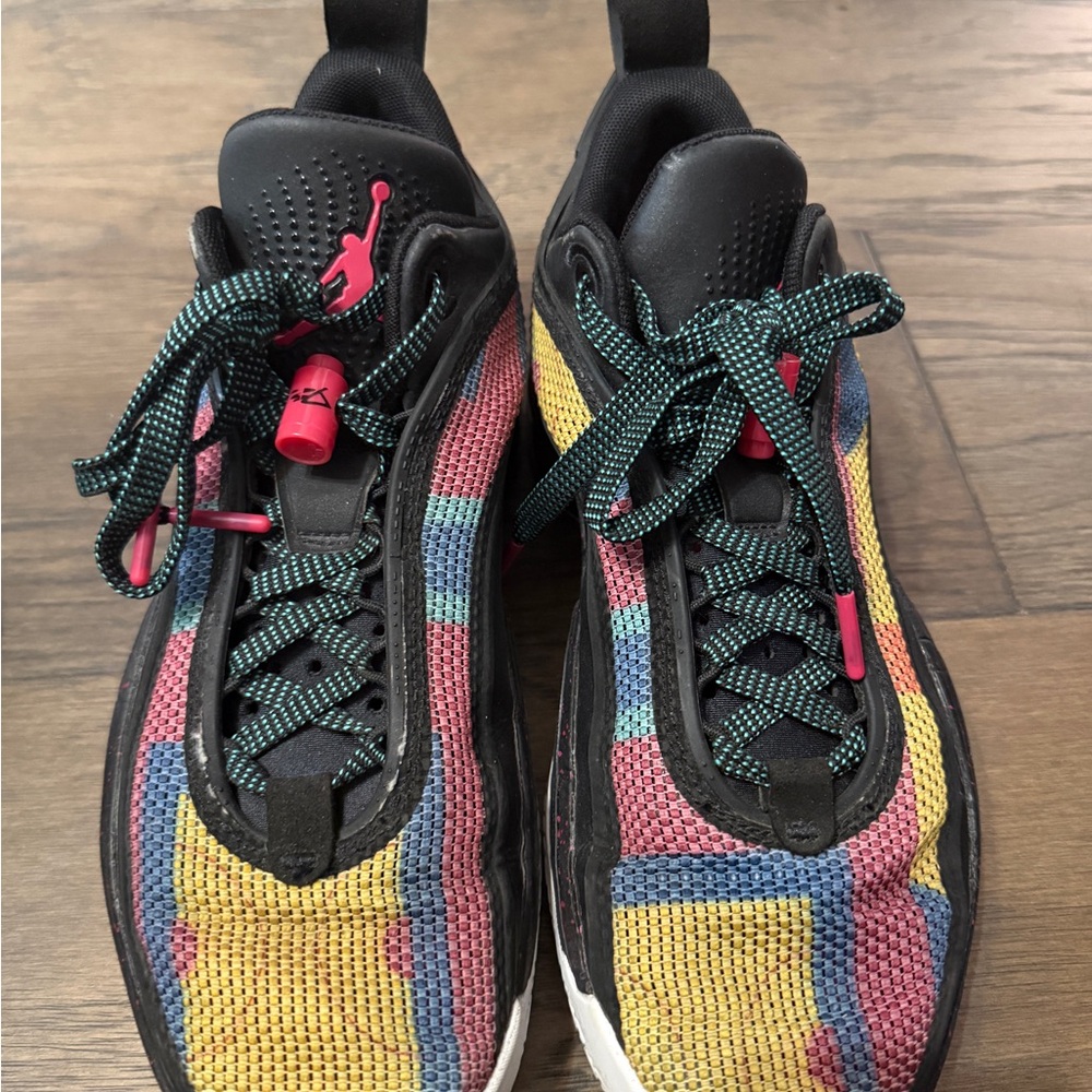 Jordan Air Basketball Shoes with Black Accents